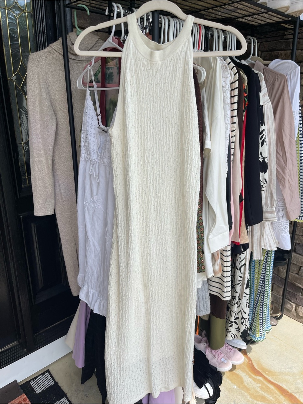 House of Harlow 1960 Cream Sleeveless Maxi Dress